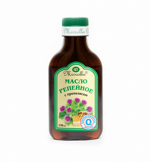 Репейное масло с прополисом (ОЗОНИРОВАННОЕ) «Мирролла»®